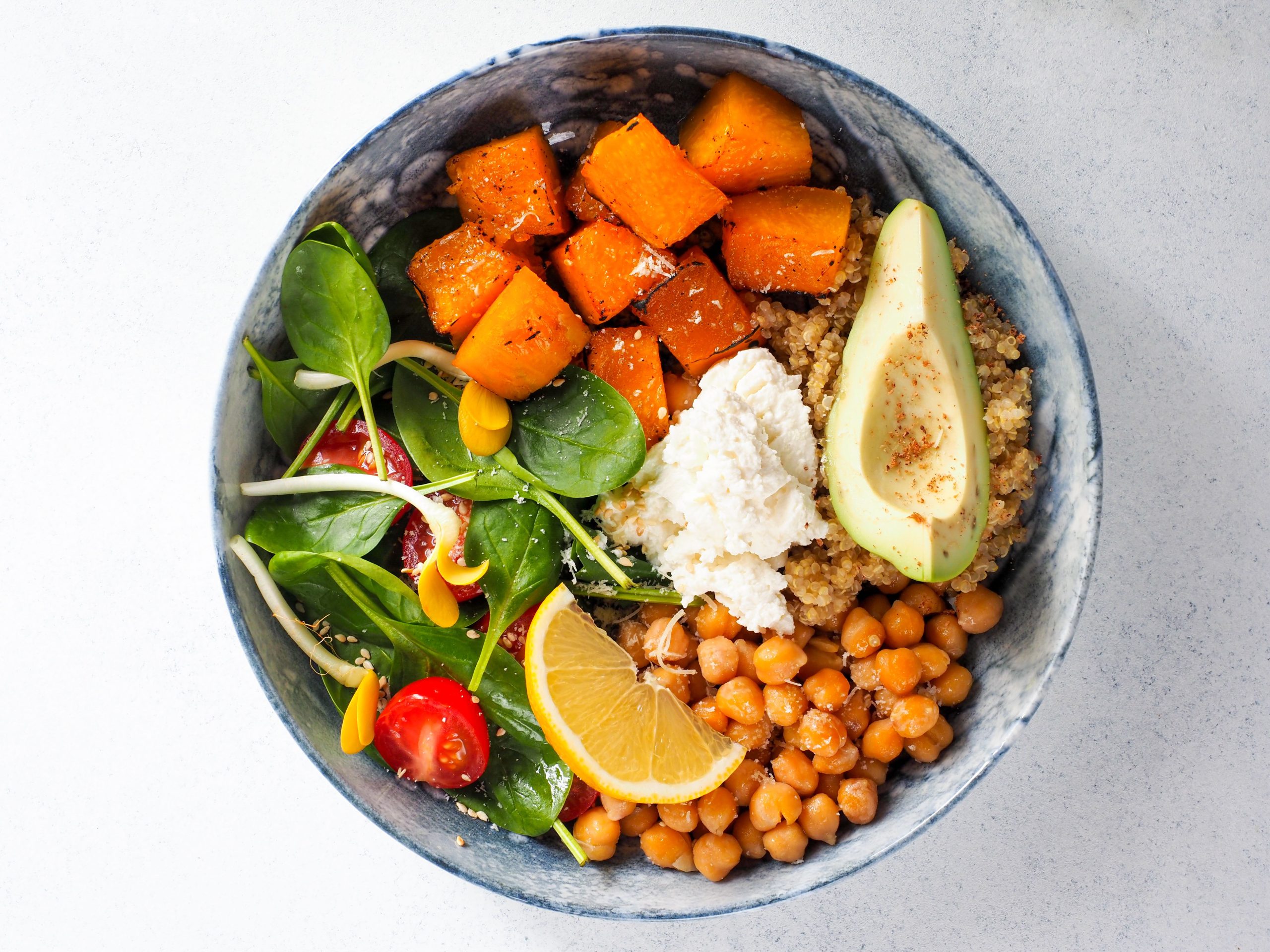 Composition de l'assiette pour un repas du soir pour maigrir