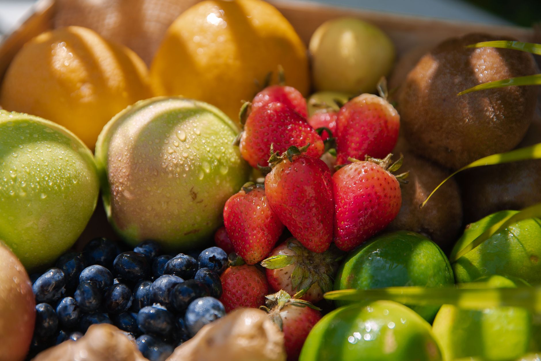 Fruits frais variés riches en vitamine B9